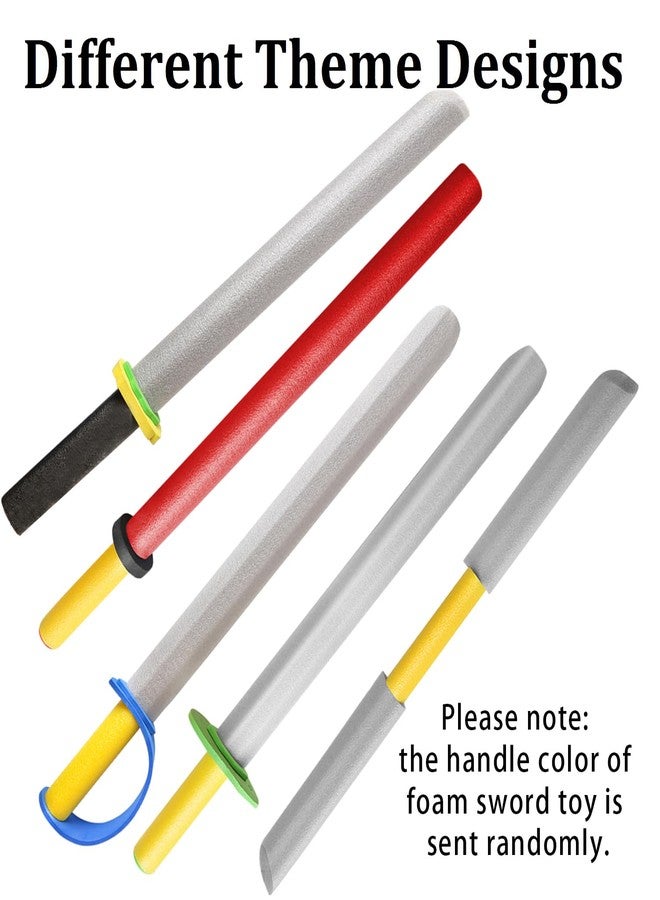 MLcnleS Foam Swords for Kids - 17 Inch Sword Weapons Toy 8 Pack Warrior Knight Pretend Play Set Prince Party Supplies Gift Toys Boys & Girls - Image 5